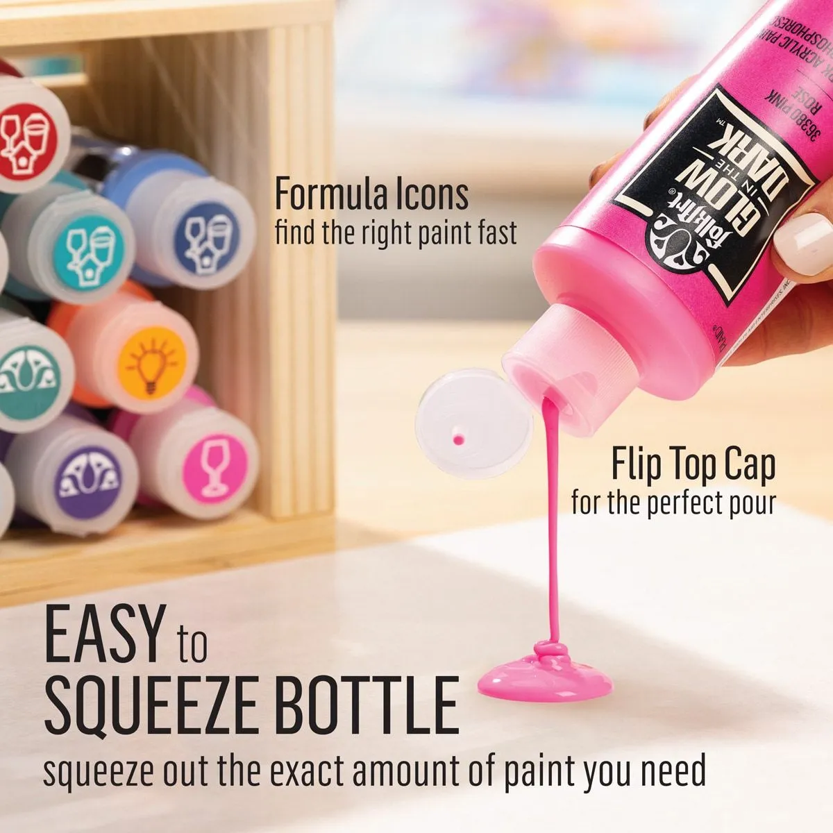 FolkArt ® Glow-in-the-Dark Acrylic Colors 11 FolkArt ® Glow-in-the-Dark Acrylic Colors