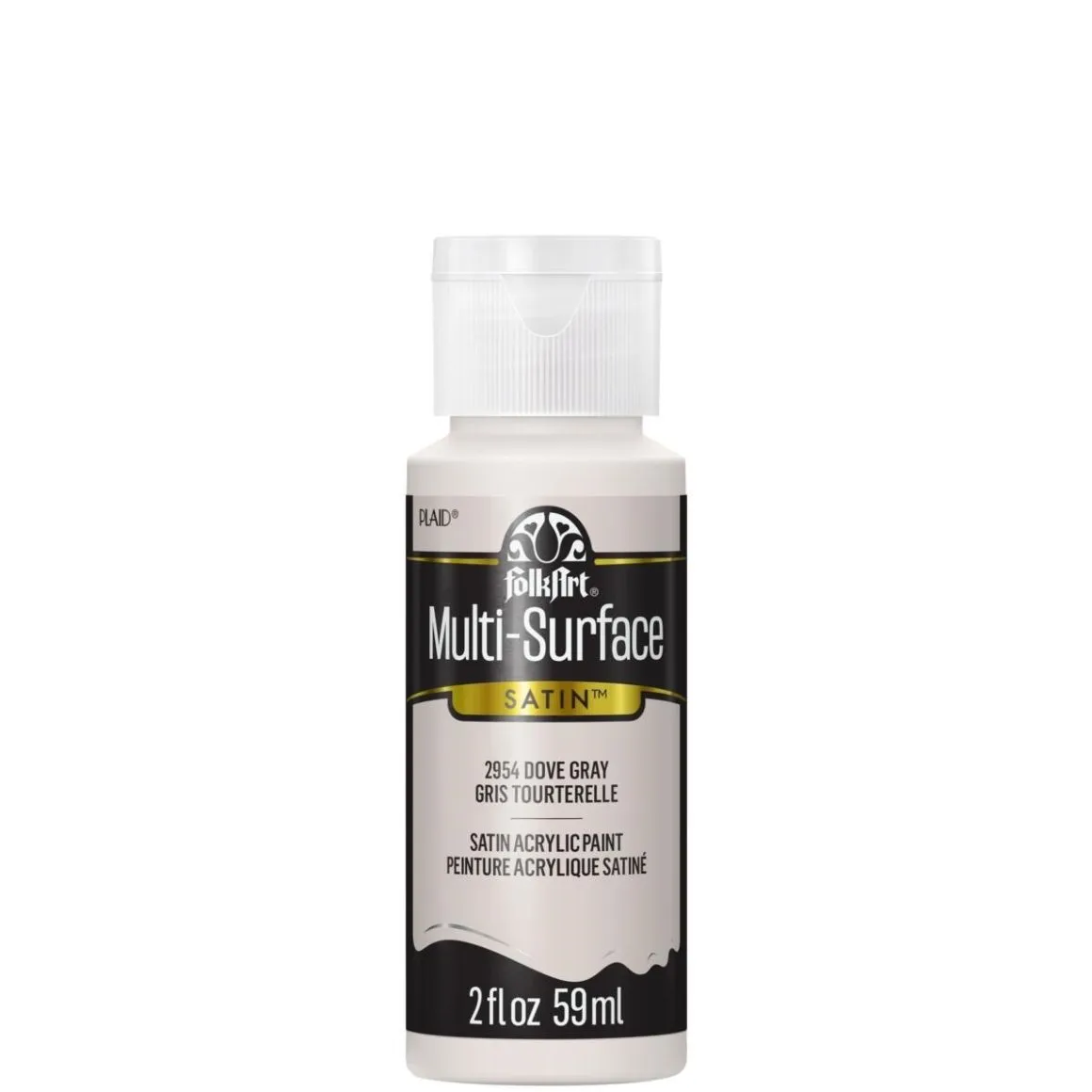 FolkArt ® Multi-Surface Satin Acrylic Paints - Dove Gray, 2 oz. - 2954