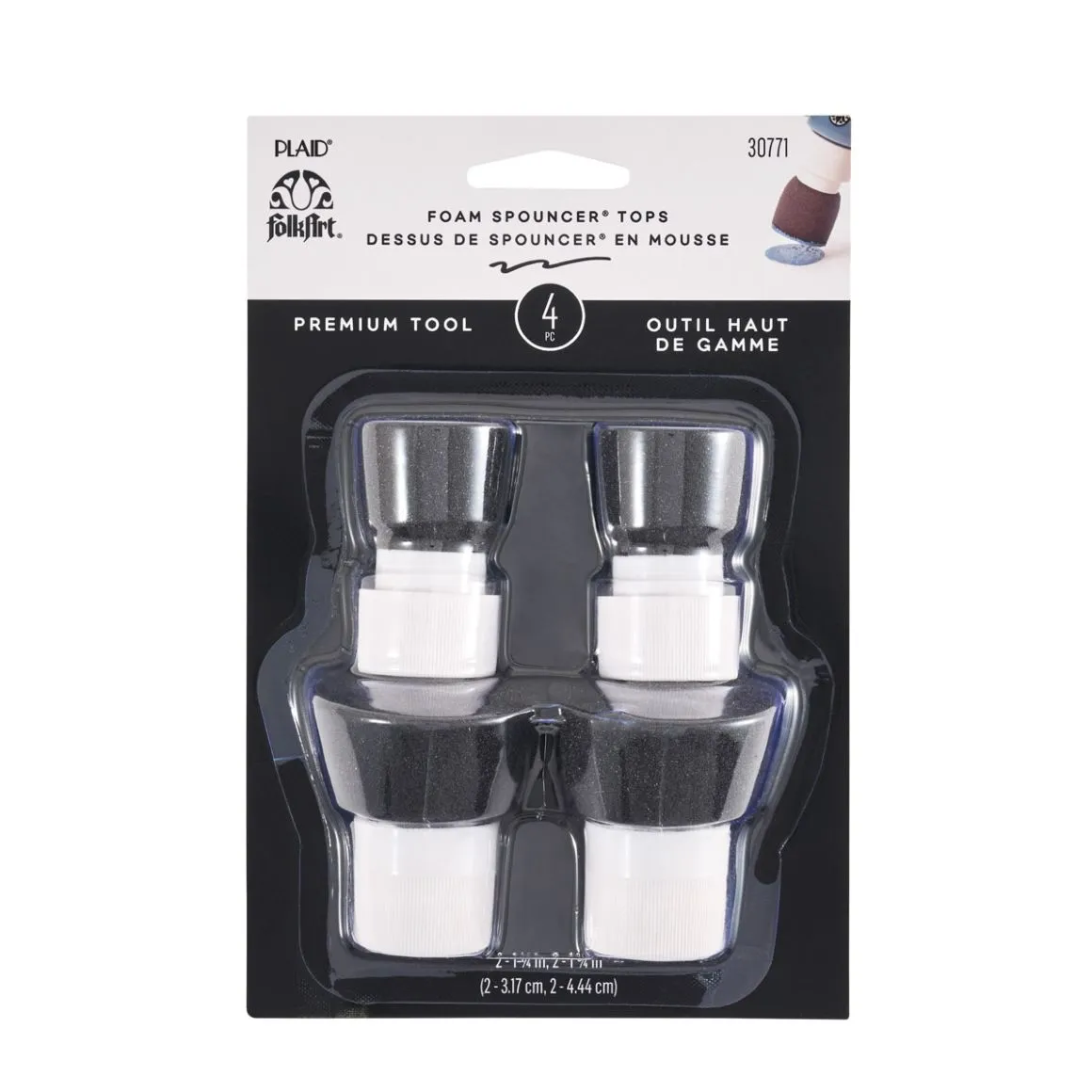 Folkart® 4pc Foam Spouncer Bottle Tops - Premium Tool - 30771