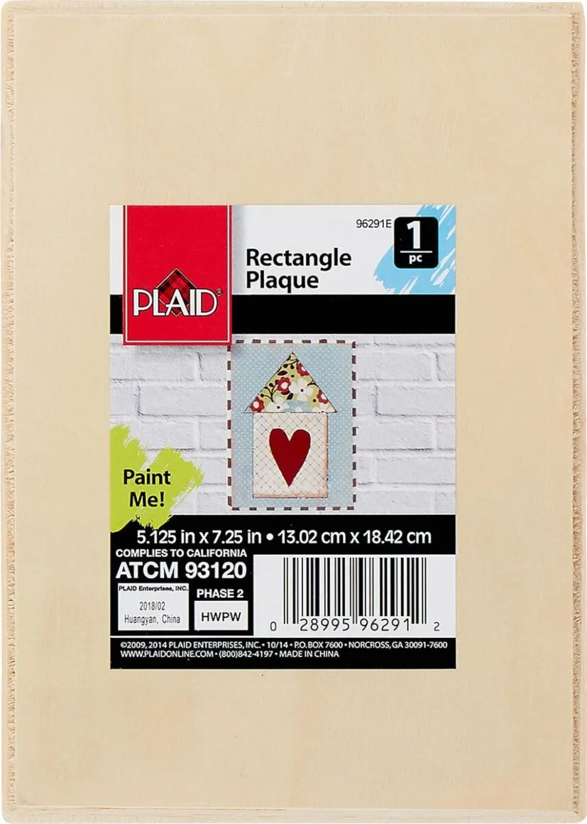 Plaid ® Wood Surfaces - Plaques - Rectangle - 96291