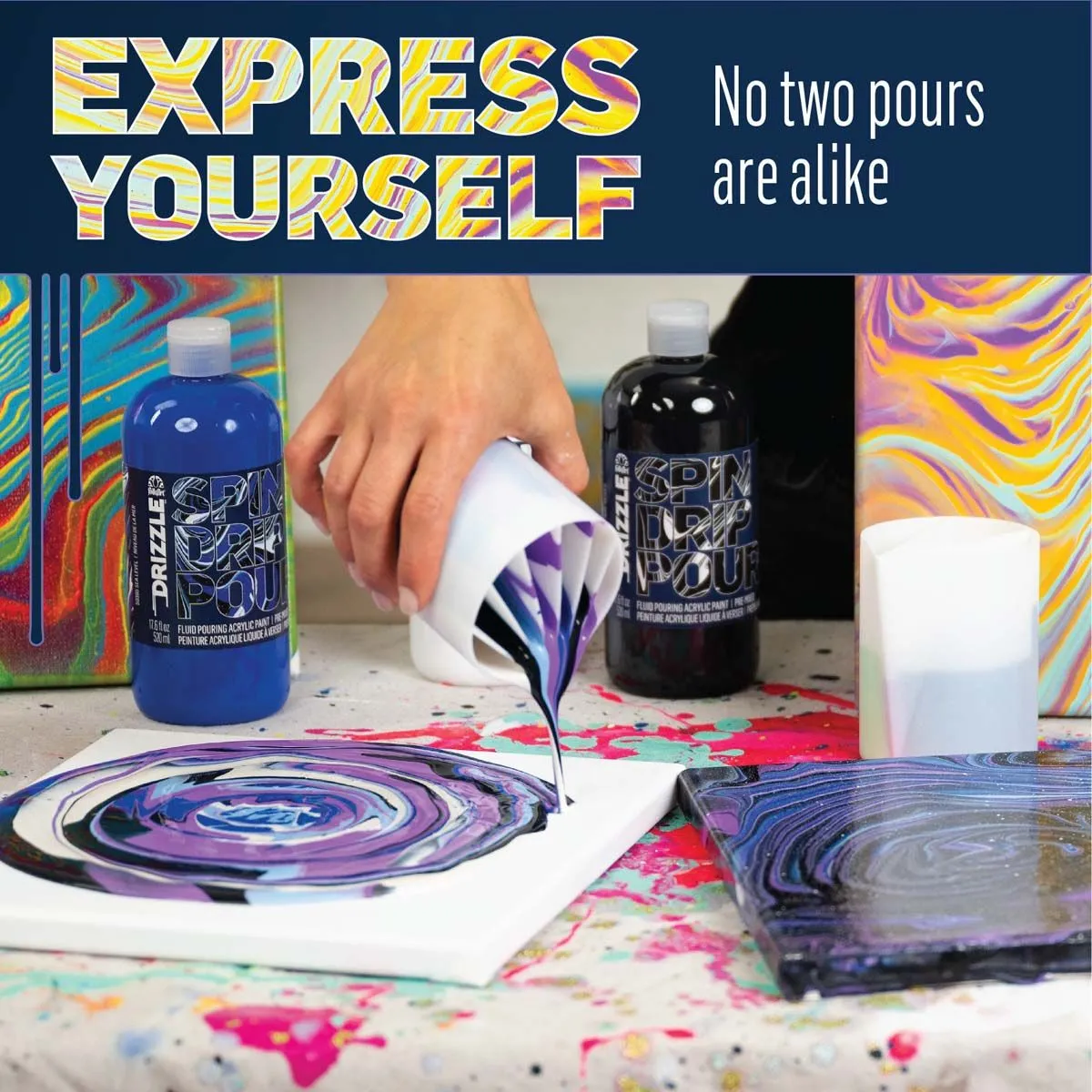 FolkArt ® Drizzle™ Pouring Acrylics 5 FolkArt ® Drizzle™ Pouring Acrylics