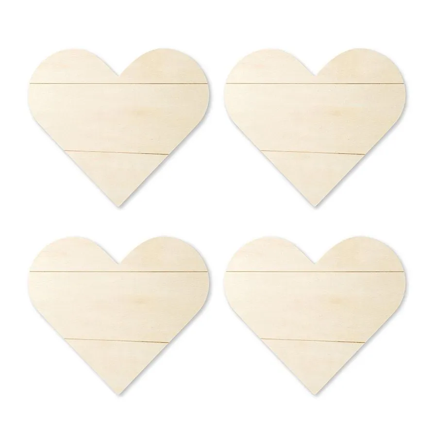 Plaid ® Wood Surfaces - Heart Sign Bundle 4pc - 96429