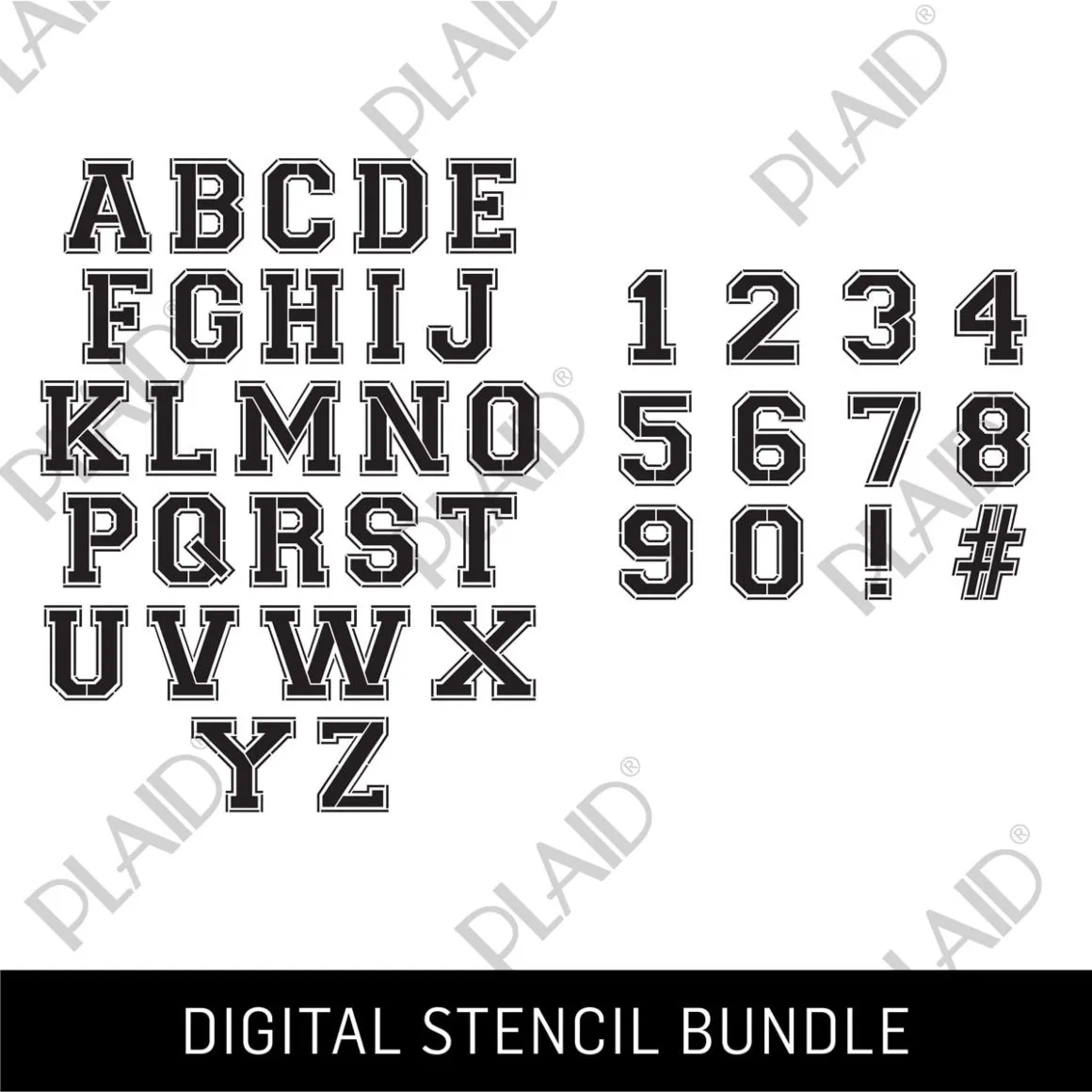 Alphabet Athletic - Digital Stencil Bundle