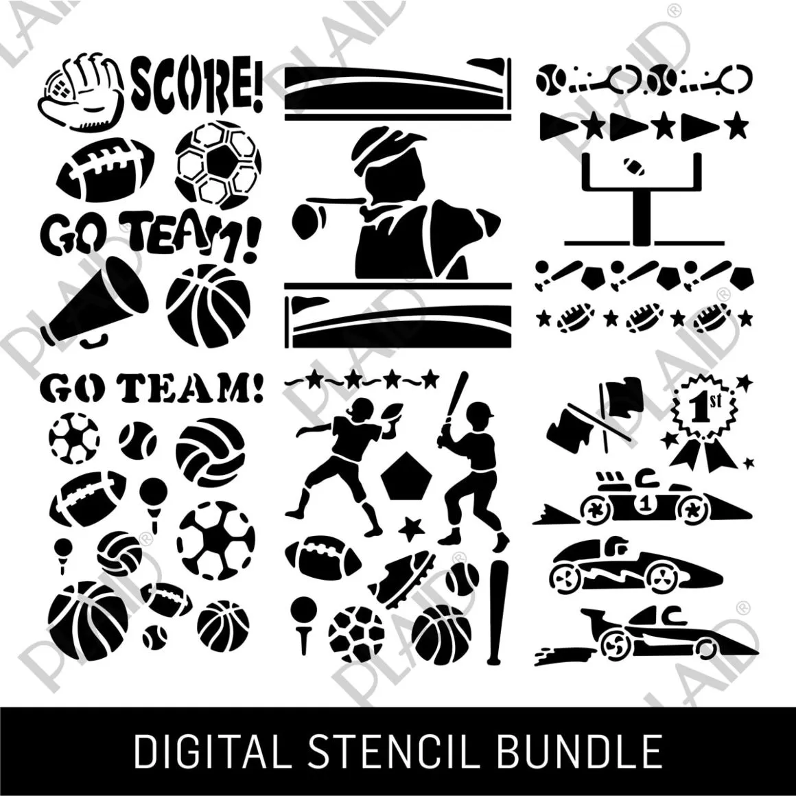 Sports - Digital Stencil Bundle
