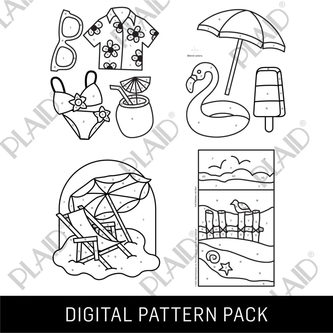 At The Beach 2 - Gallery Glass Digital Pattern Pack