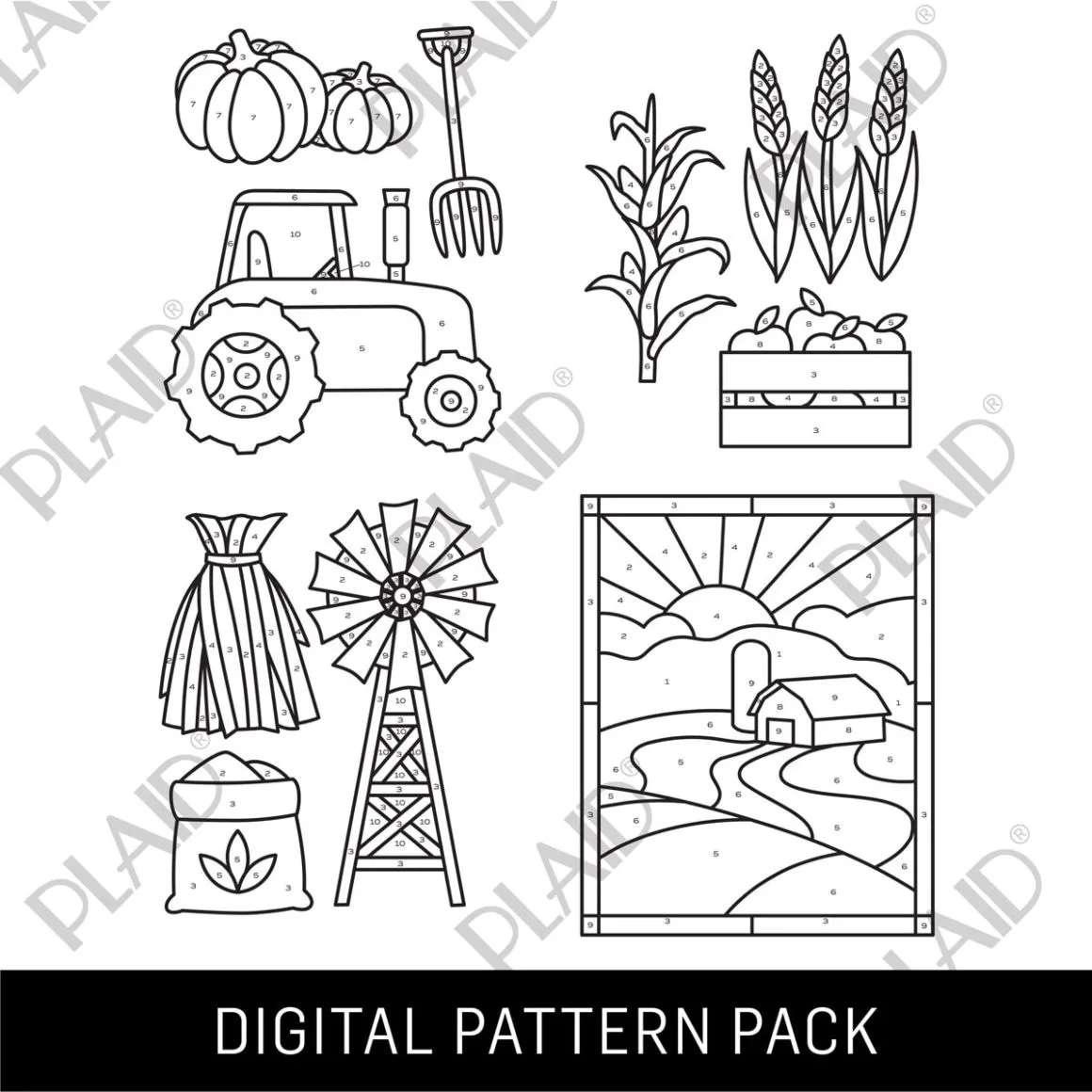 On The Farm - Gallery Glass Digital Pattern Pack