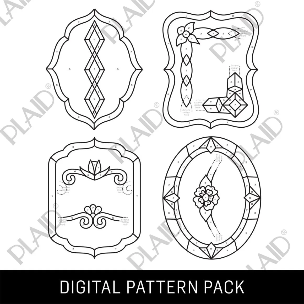 Frames Borders 1 - Gallery Glass Digital Pattern Pack