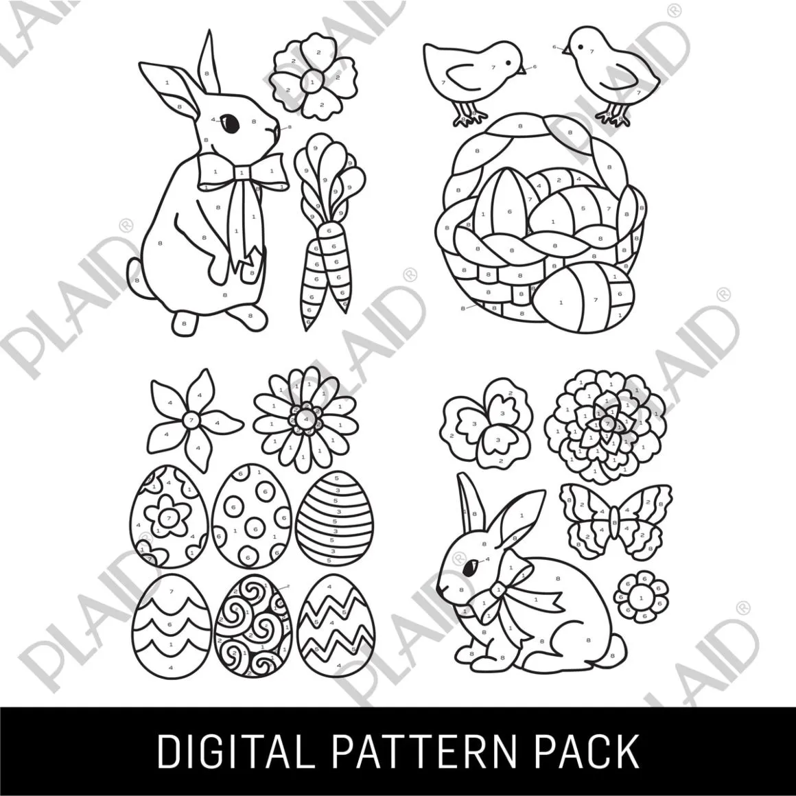 Happy Easter - Gallery Glass Digital Pattern Pack