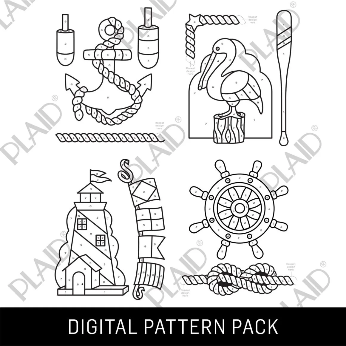 Nautical 1 - Gallery Glass Digital Pattern Pack