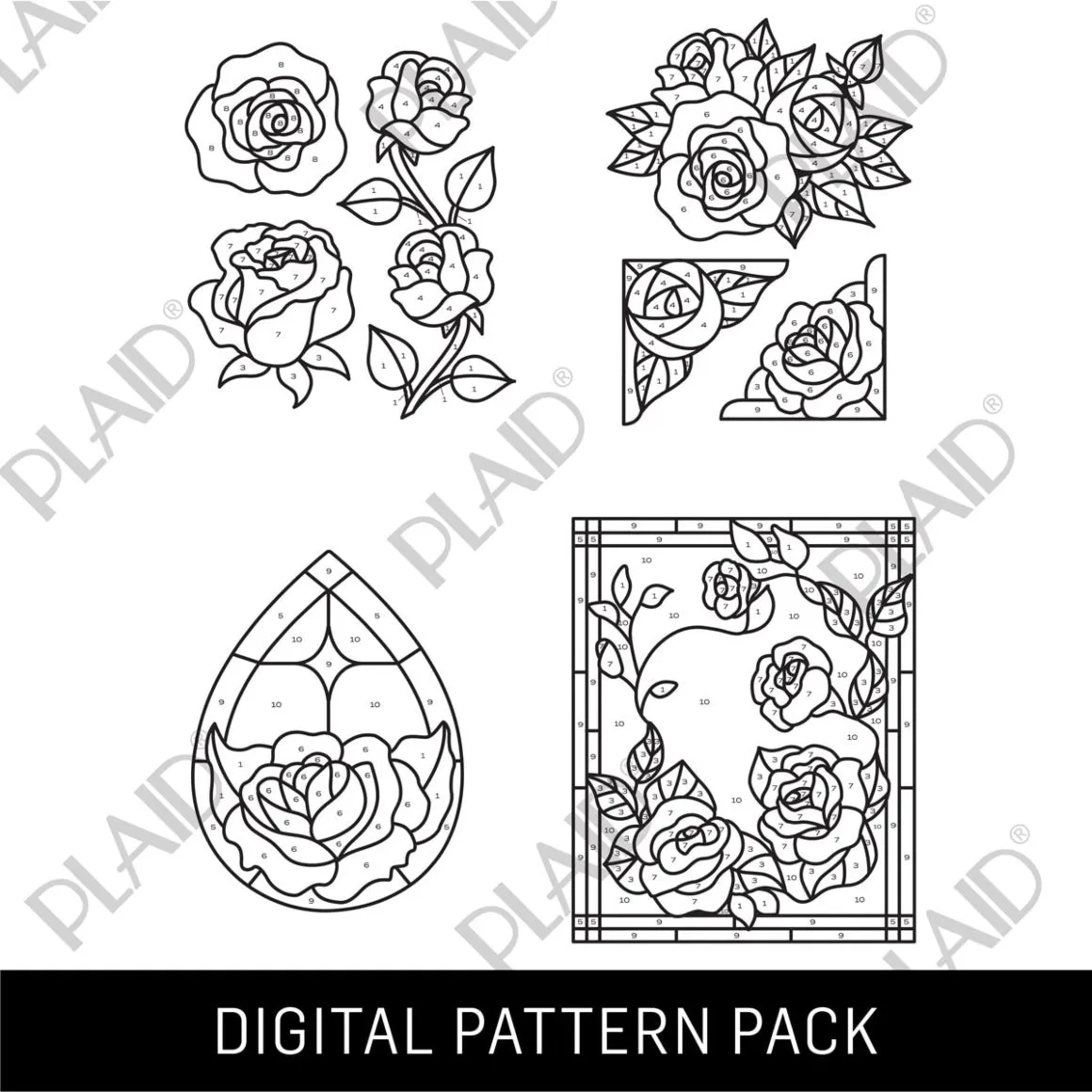 Rose 2 - Gallery Glass Digital Pattern Pack