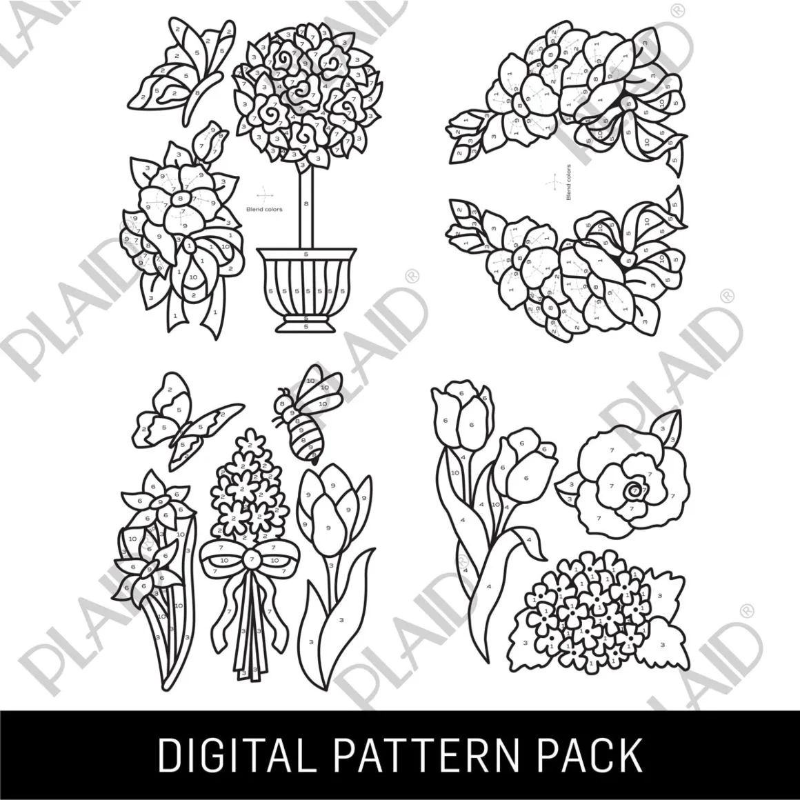 Spring Florals 1 - Gallery Glass Digital Pattern Pack