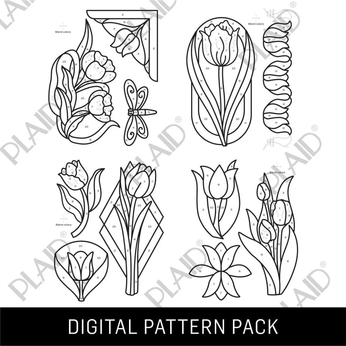 Tulips - Gallery Glass Digital Pattern Pack
