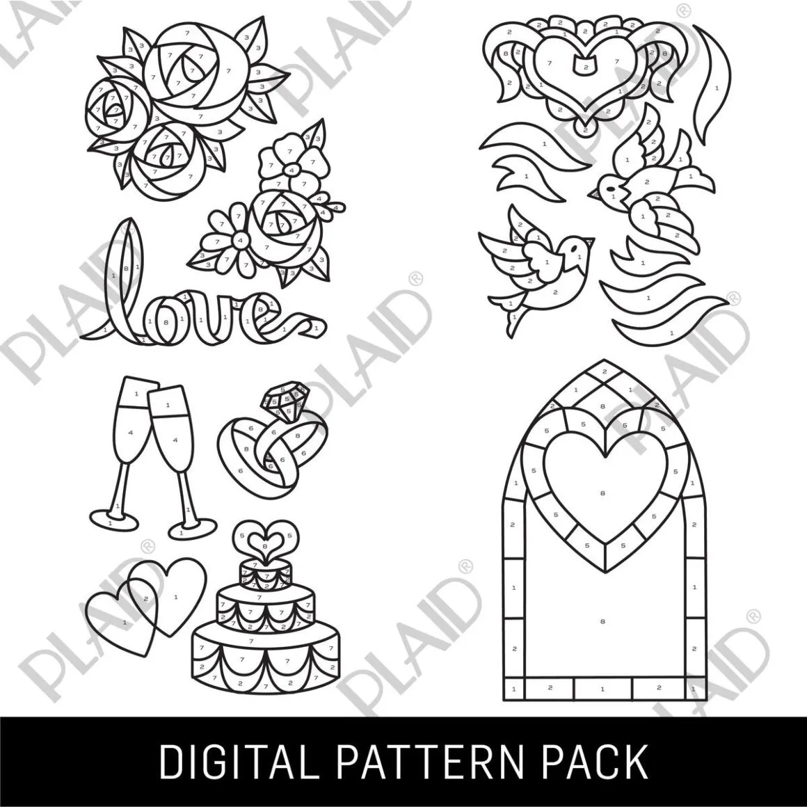 Wedding 1 - Gallery Glass Digital Pattern Pack
