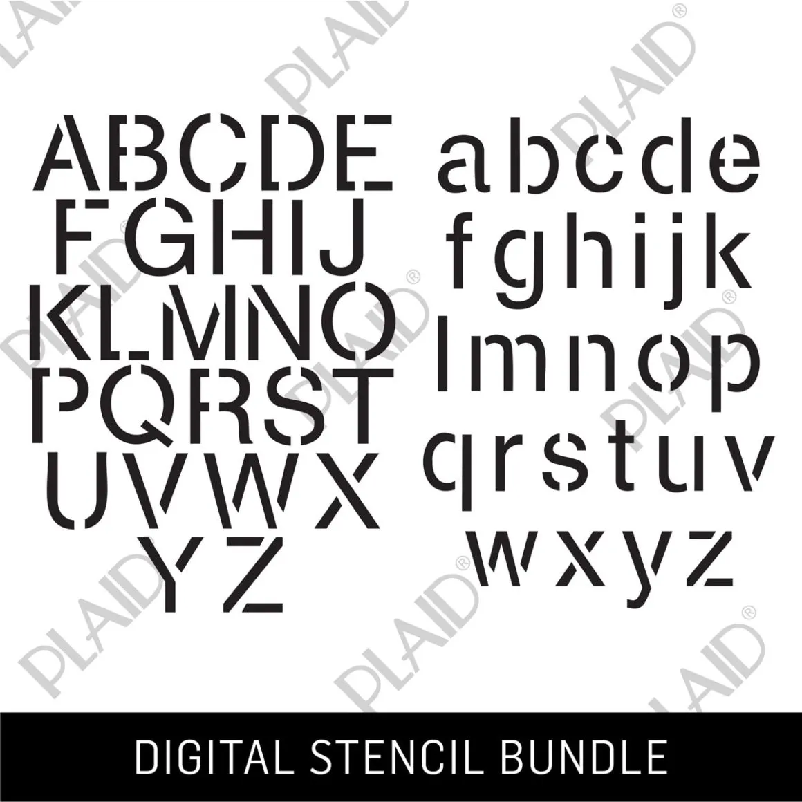 Alphabet Sans Serif - Digital Stencil Bundle