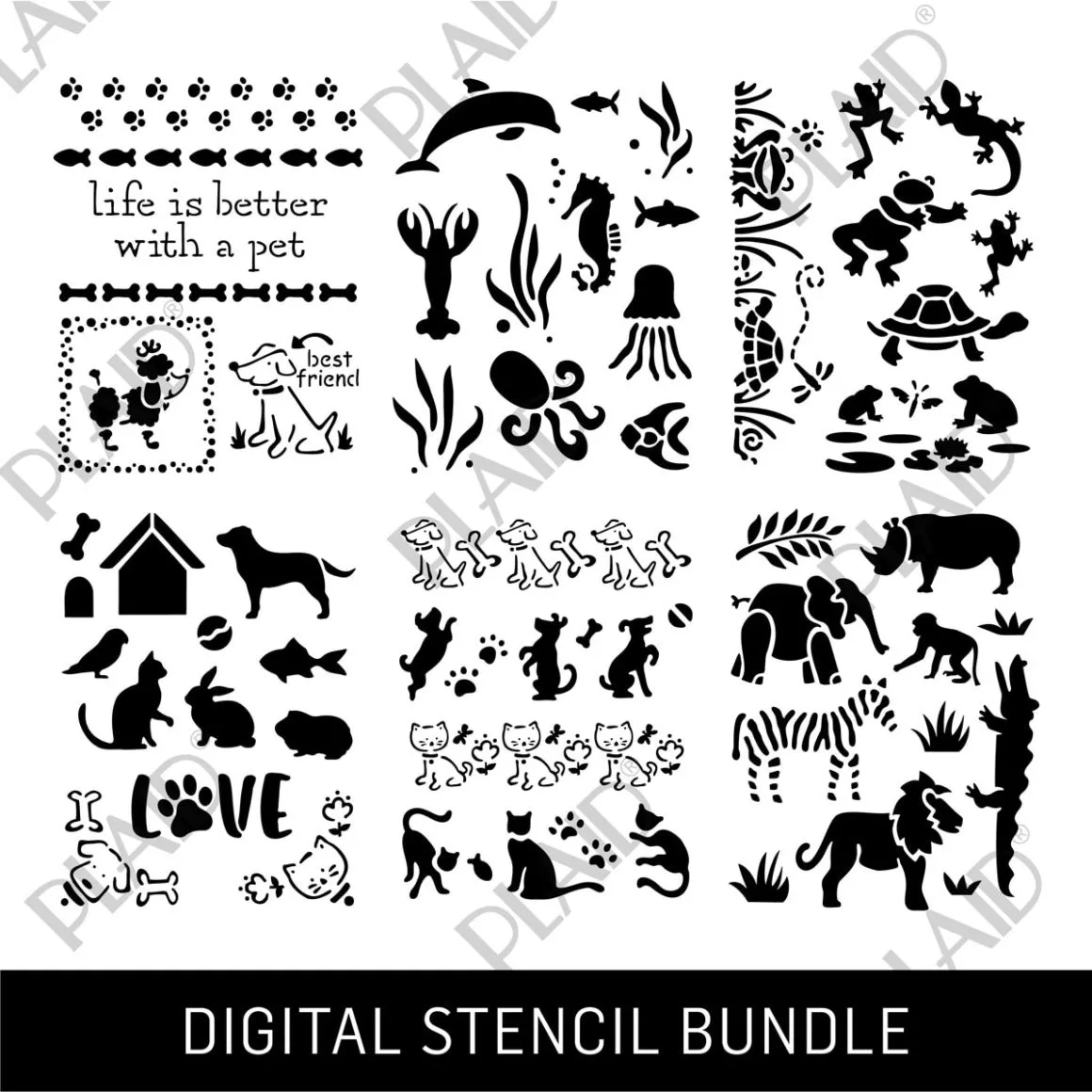 Animals & Pets Digital Stencil Bundle