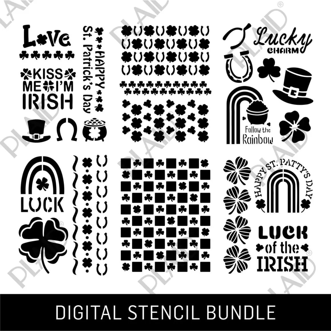 St. Patricks Day - Digital Stencil Bundle