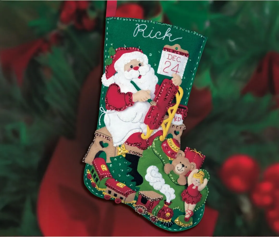 Santa's Toy Shop - Bucilla Digital Stocking Pattern