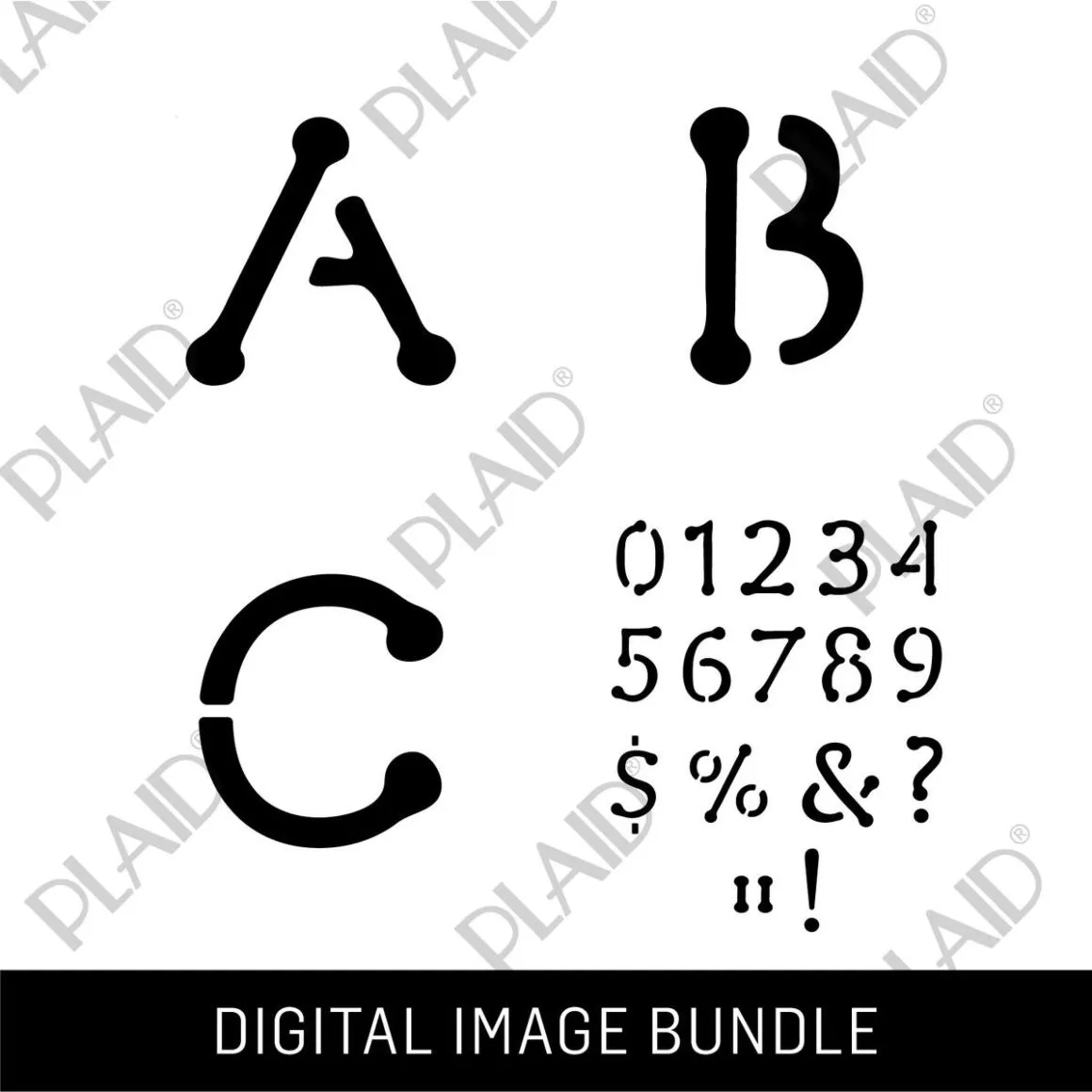 Fun Alphabet Digital Stencil Bundle