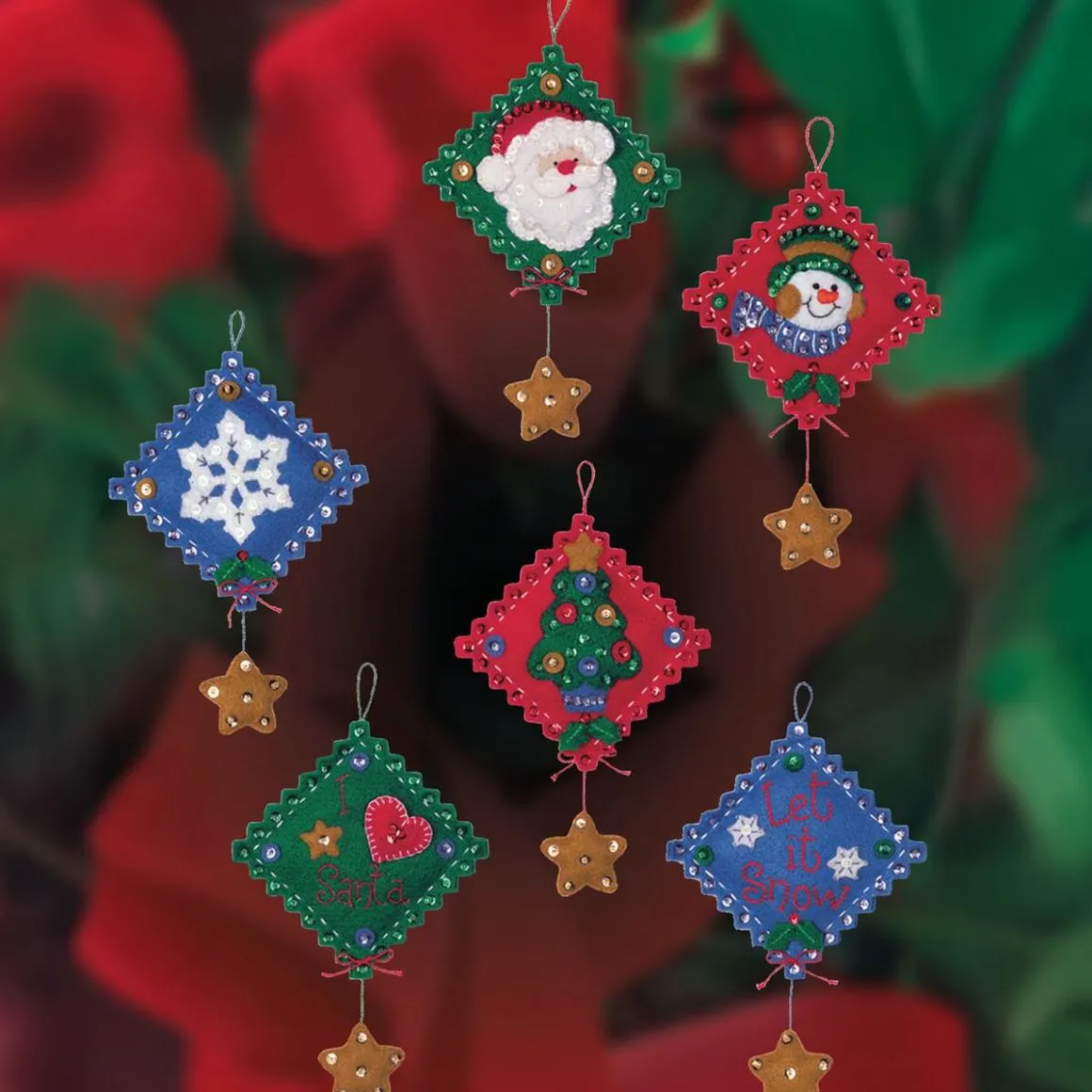 Patchwork Ornaments Set - Bucilla Digital Ornament Patterns