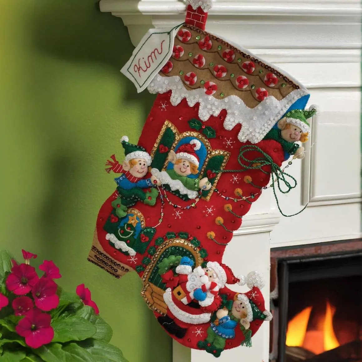 Decorating the Shoe Stocking - Bucilla Digital Pattern