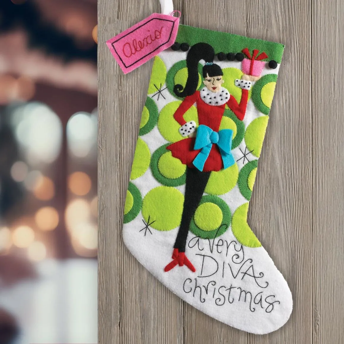 Diva Christmas Stocking - Bucilla Digital Pattern