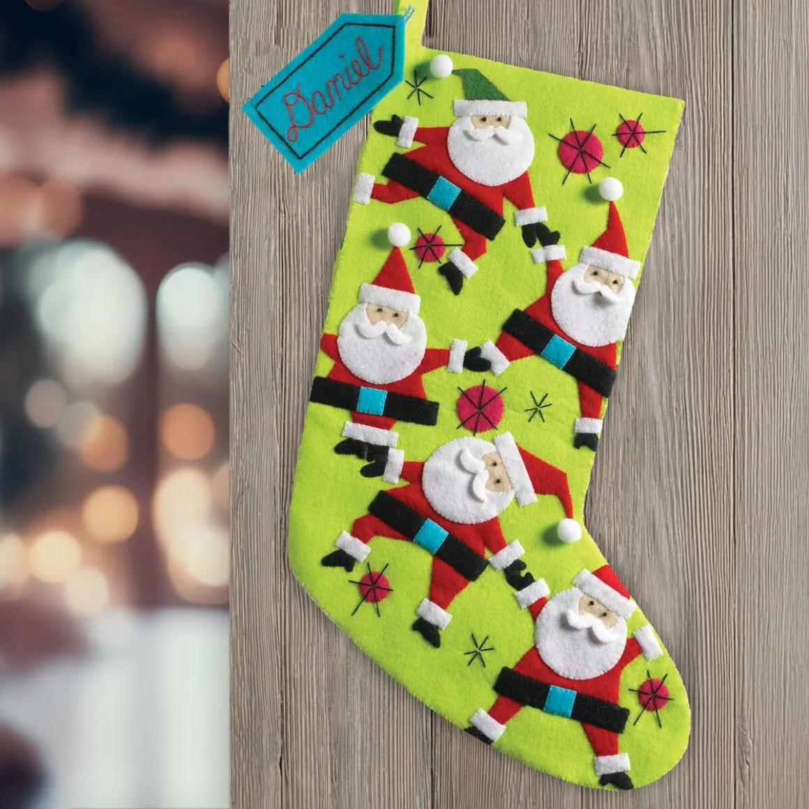 Dancing Santas Stocking - Bucilla Digital Pattern