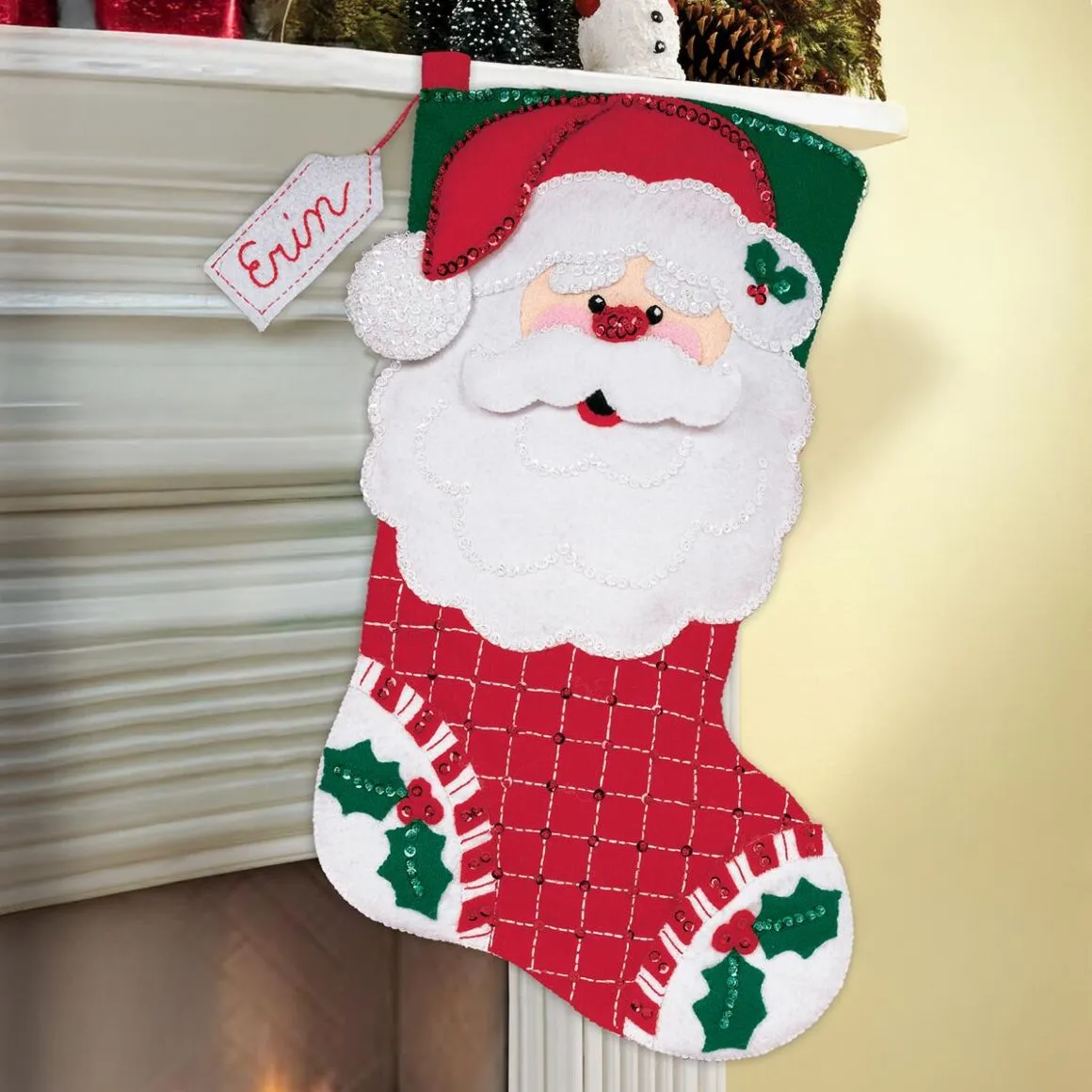 Happy Santa - Bucilla Digital Stocking Pattern
