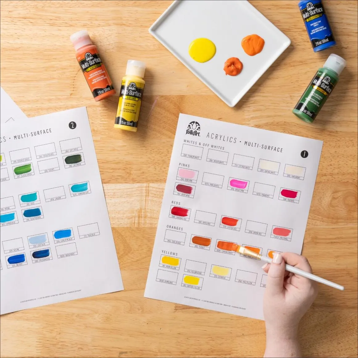 FolkArt ® Multi-Surface Paint - Digital Color Chart