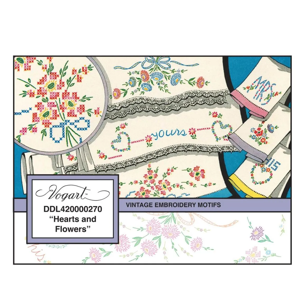 Hearts and Flowers - Vogart™ Digital Embroidery Pattern Pack