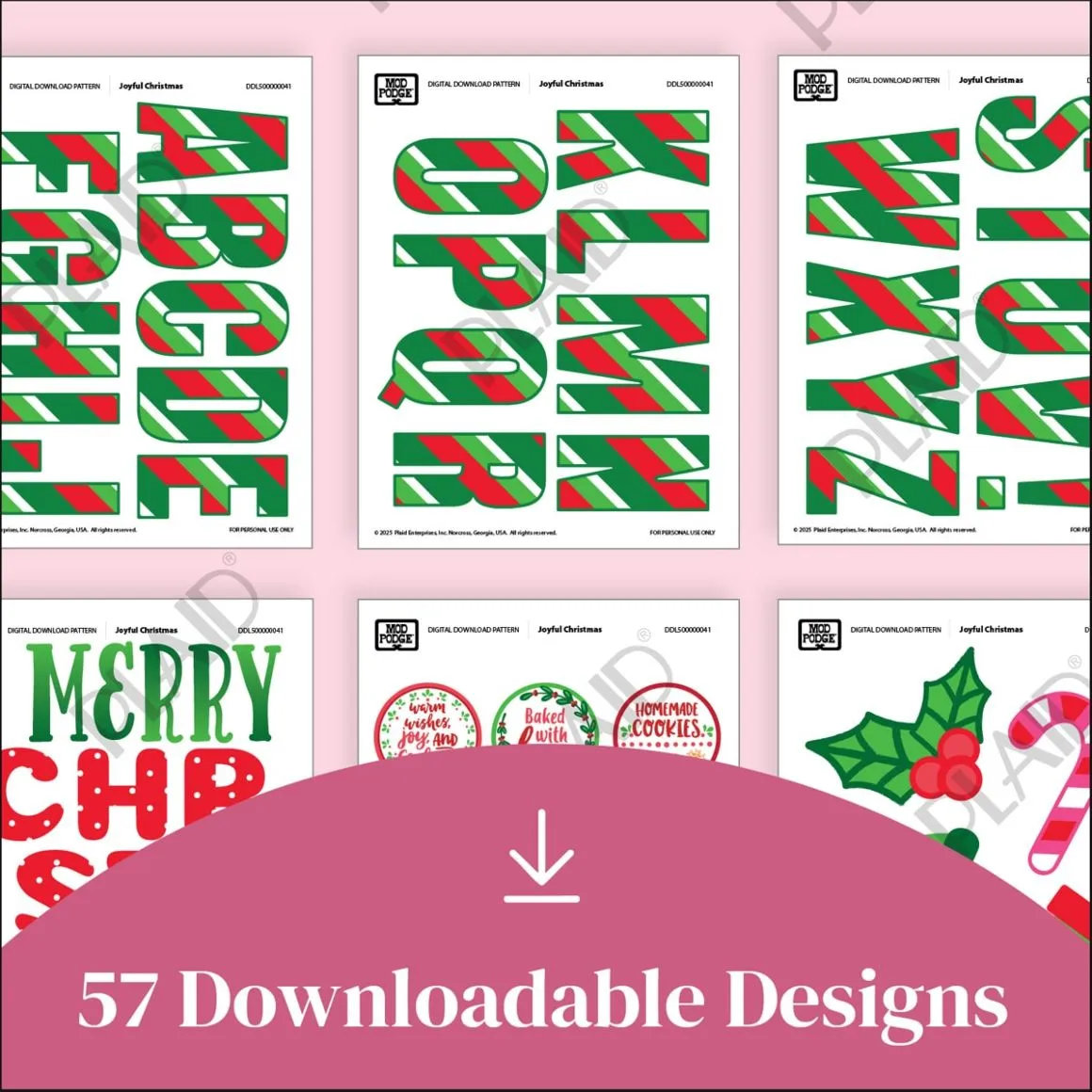 Joyful Christmas - Mod Podge Digital Image Bundle