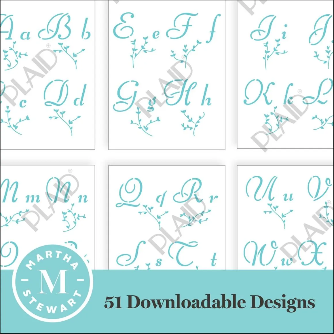 Flourish Alphabet - Martha Stewart SVG Stencil Bundle