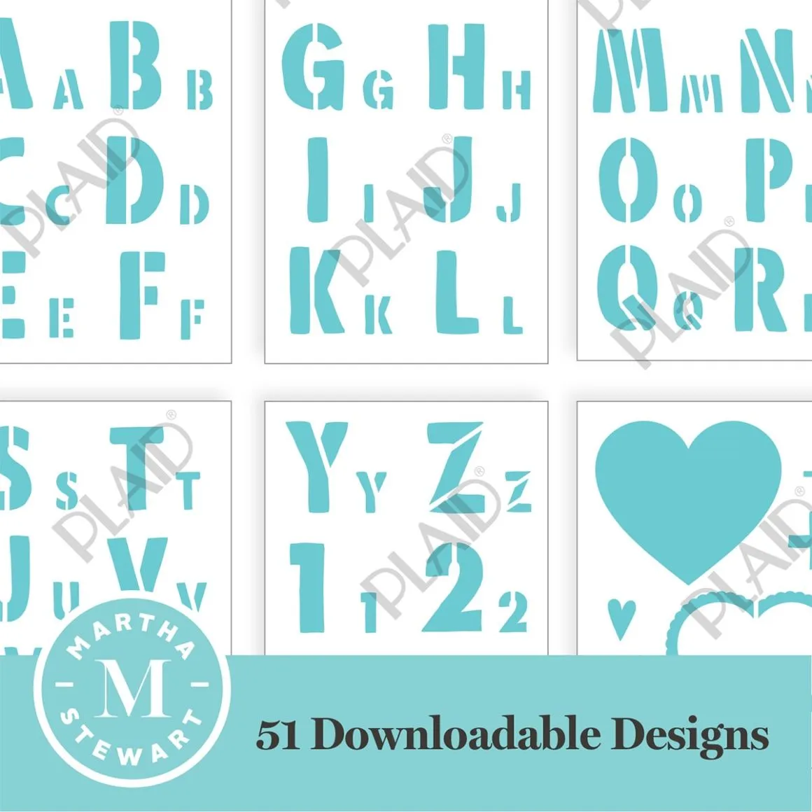 Valentine Alphabet - Martha Stewart SVG Stencil Bundle