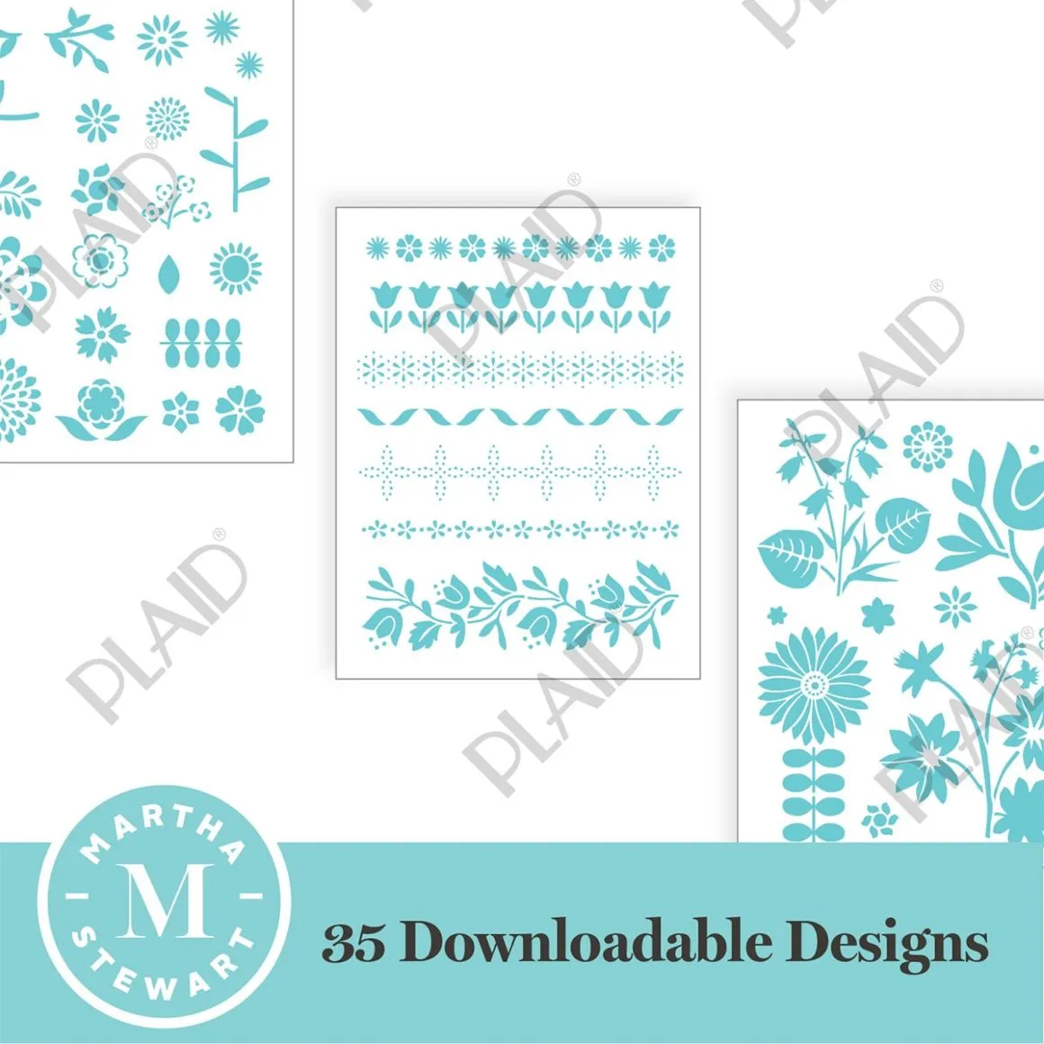 Retro Florals - Martha Stewart SVG Stencil Bundle