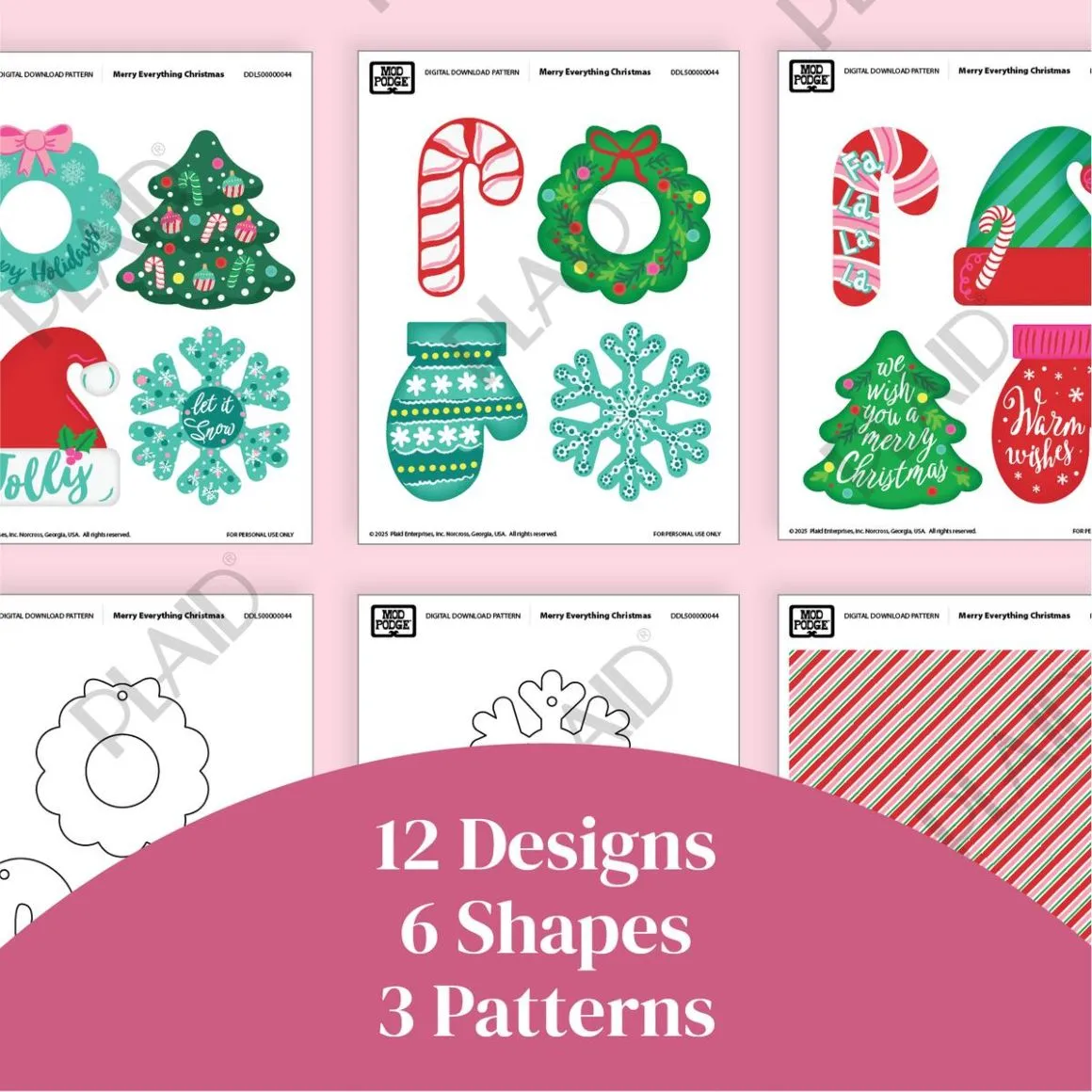 Merry Everything Christmas - Mod Podge Digital Image Bundle